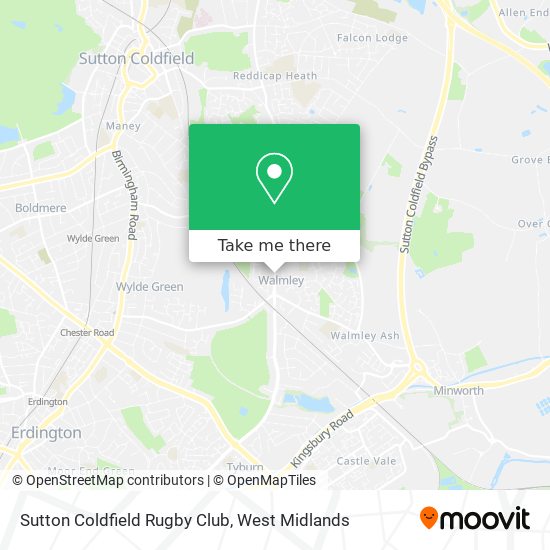 Sutton Coldfield Rugby Club map