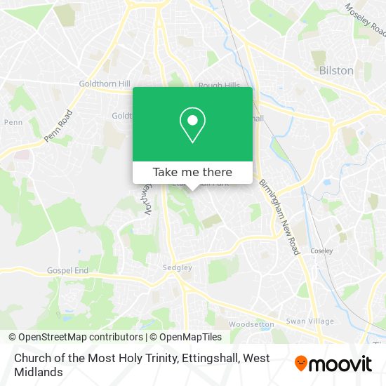 Church of the Most Holy Trinity, Ettingshall map