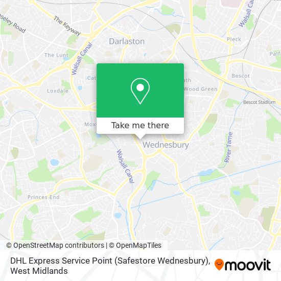 DHL Express Service Point (Safestore Wednesbury) map