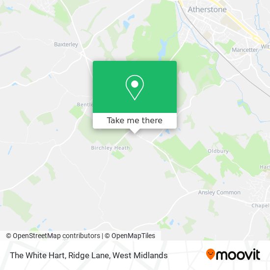 The White Hart, Ridge Lane map