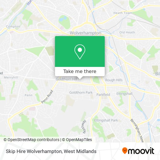 Skip Hire Wolverhampton map