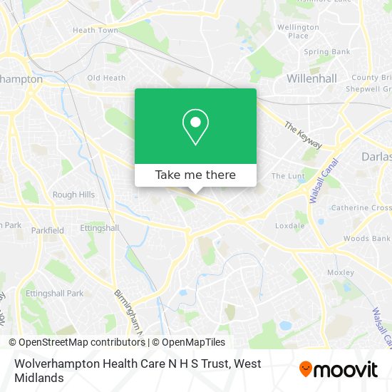 Wolverhampton Health Care N H S Trust map
