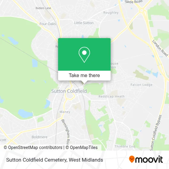 Sutton Coldfield Cemetery map