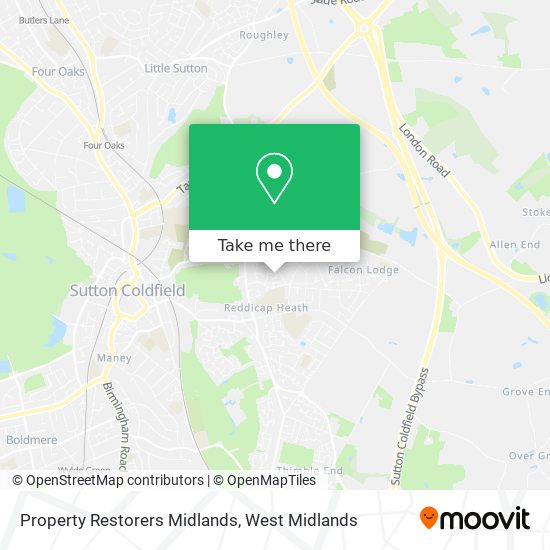 Property Restorers Midlands map