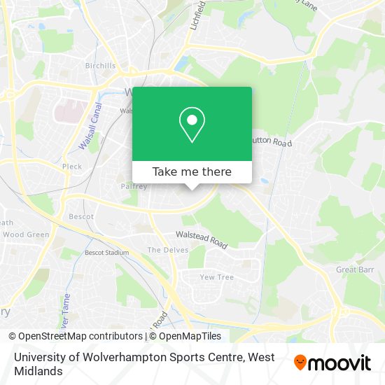 University of Wolverhampton Sports Centre map
