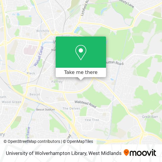 University of Wolverhampton Library map