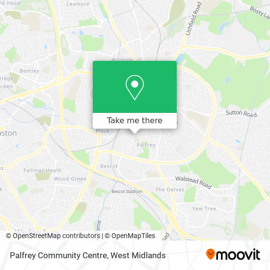 Palfrey Community Centre map