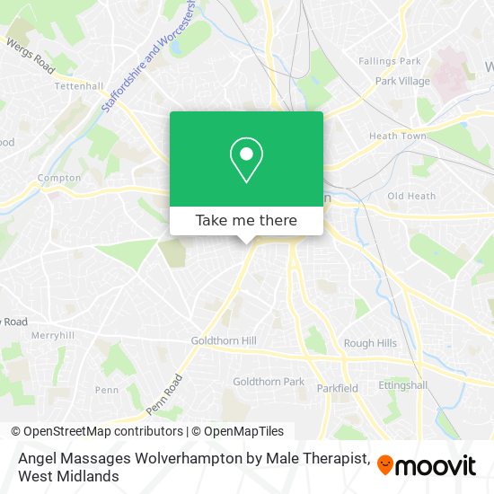 Angel Massages Wolverhampton by Male Therapist map
