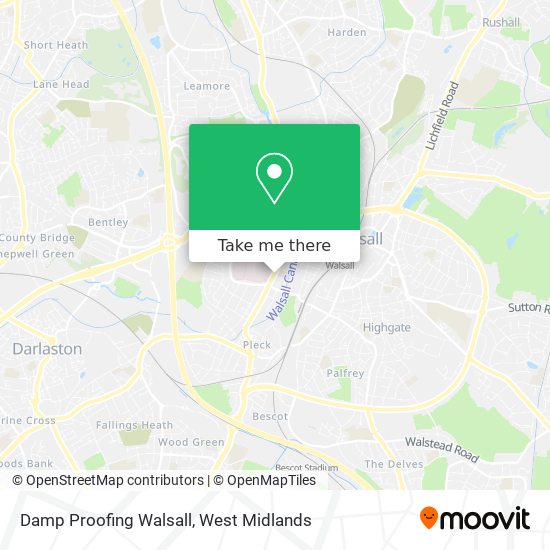 Damp Proofing Walsall map