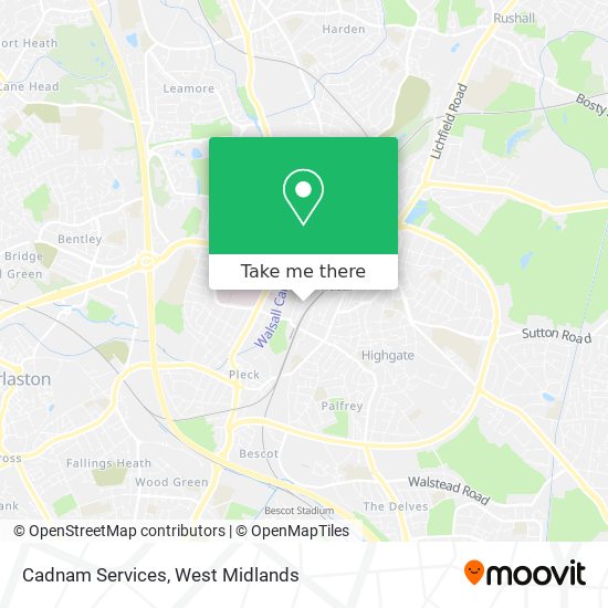 Cadnam Services map