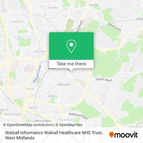 Walsall Informatics Walsall Healthcare NHS Trust map