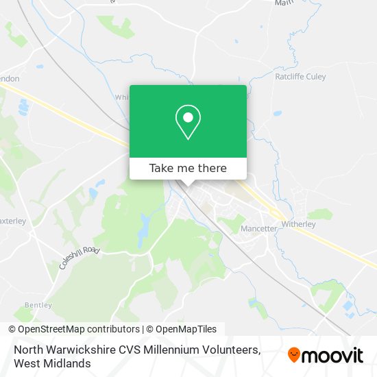 North Warwickshire CVS Millennium Volunteers map