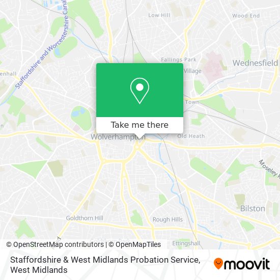 Staffordshire & West Midlands Probation Service map