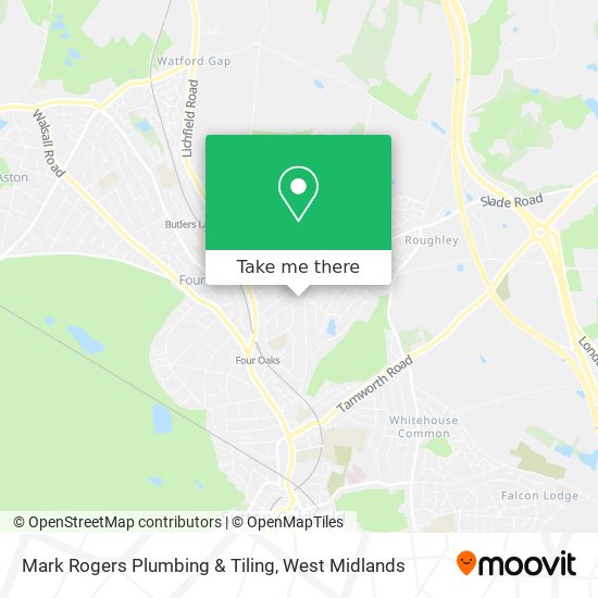 Mark Rogers Plumbing & Tiling map