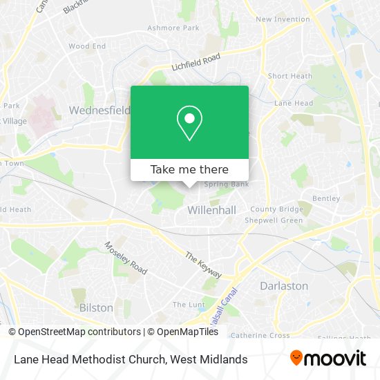 Lane Head Methodist Church map