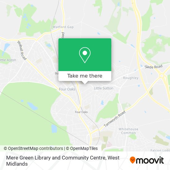 Mere Green Library and Community Centre map