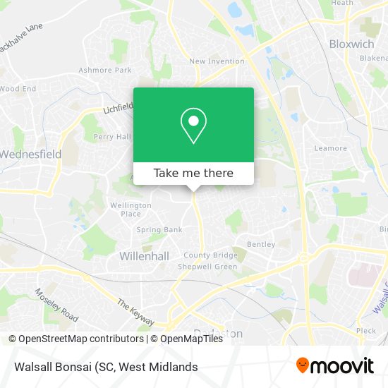 Walsall Bonsai map