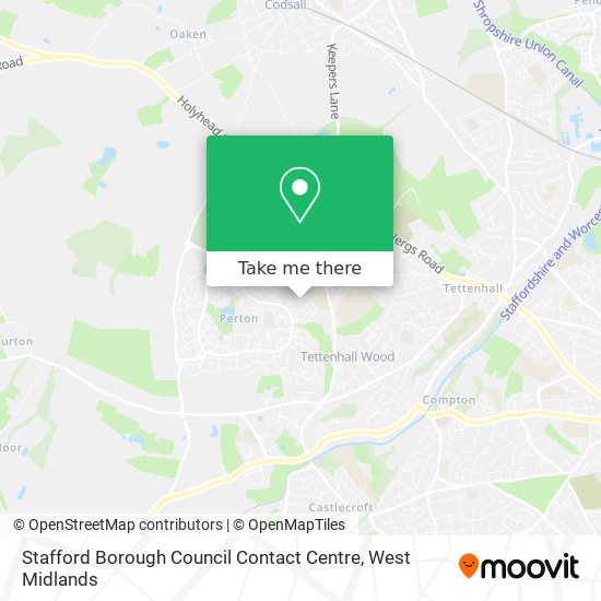 Stafford Borough Council Contact Centre map