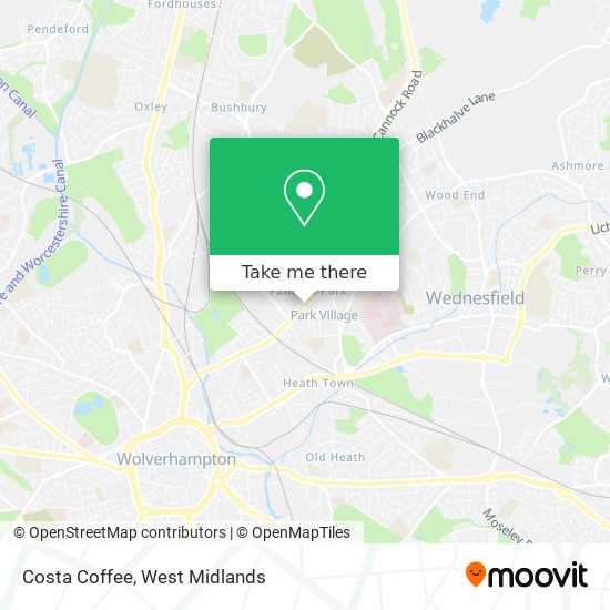 Costa Coffee map