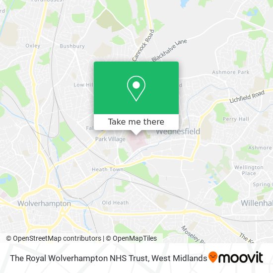 The Royal Wolverhampton NHS Trust map