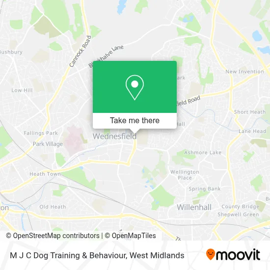 M J C Dog Training & Behaviour map