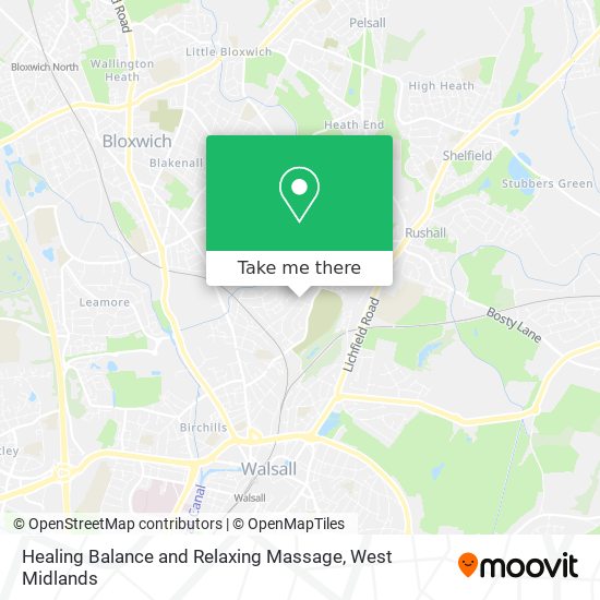 Healing Balance and Relaxing Massage map