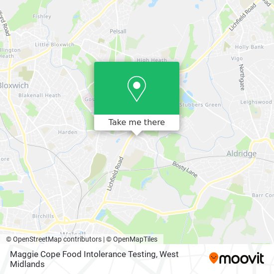 Maggie Cope Food Intolerance Testing map