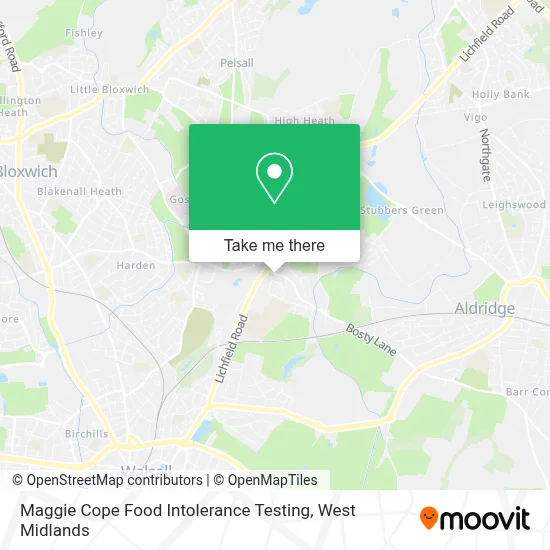 Maggie Cope Food Intolerance Testing map