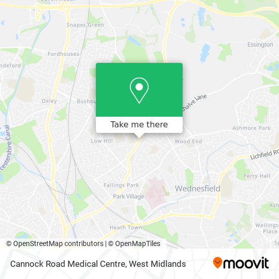 Cannock Road Medical Centre map