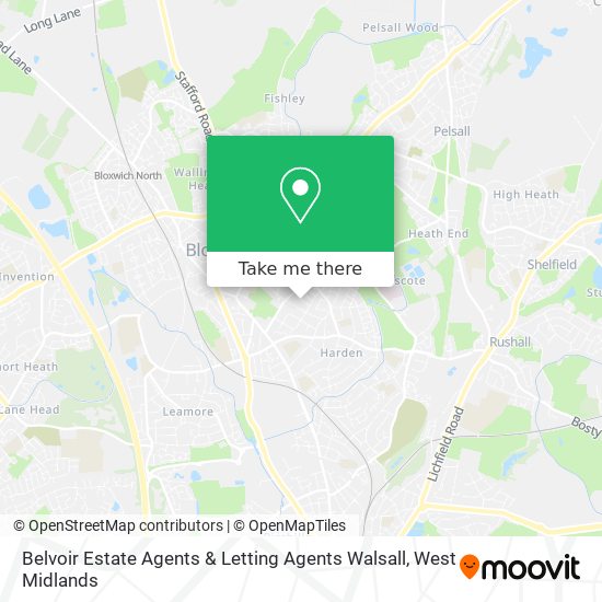 Belvoir Estate Agents & Letting Agents Walsall map