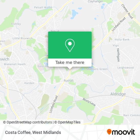 Costa Coffee map