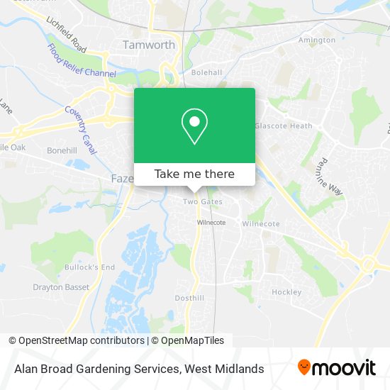 Alan Broad Gardening Services map