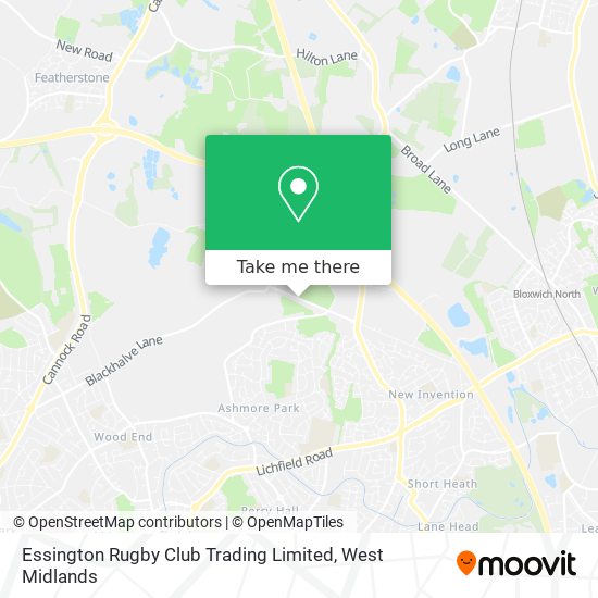 Essington Rugby Club Trading Limited map