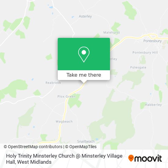 Holy Trinity Minsterley Church @ Minsterley Village Hall map