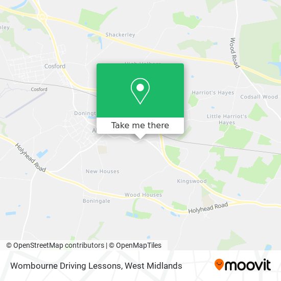 Wombourne Driving Lessons map