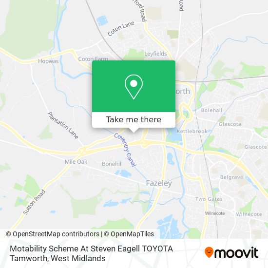 Motability Scheme At Steven Eagell TOYOTA Tamworth map