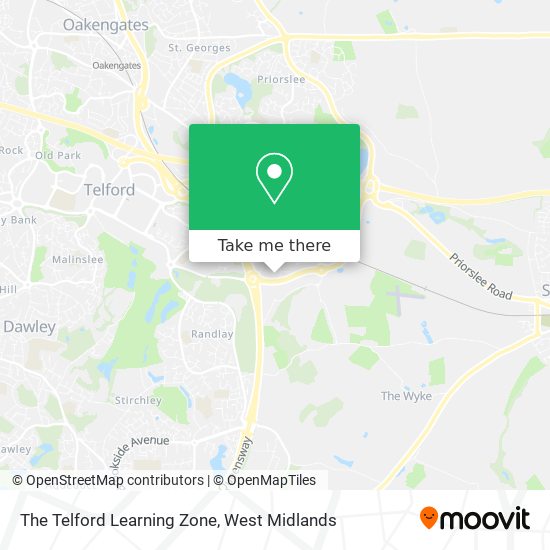 The Telford Learning Zone map