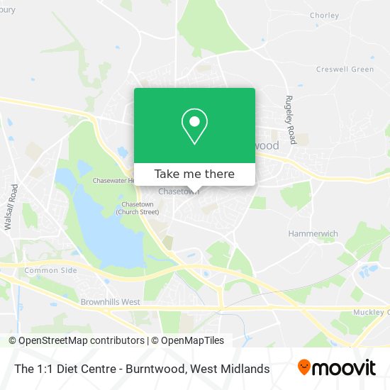 The 1:1 Diet Centre - Burntwood map