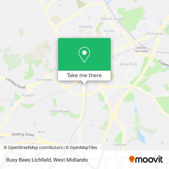Busy Bees Lichfield map