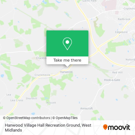 Hanwood Village Hall Recreation Ground map