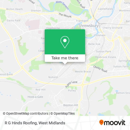 R G Hinds Roofing map