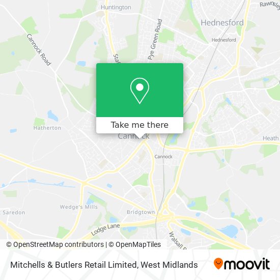 Mitchells & Butlers Retail Limited map