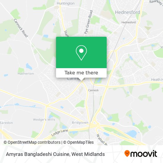 Amyras Bangladeshi Cuisine map