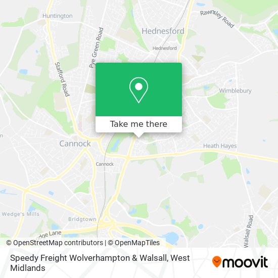 Speedy Freight Wolverhampton & Walsall map