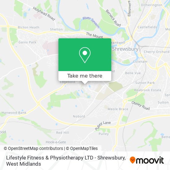 Lifestyle Fitness & Physiotherapy LTD - Shrewsbury map