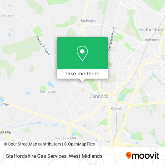 Staffordshire Gas Services map