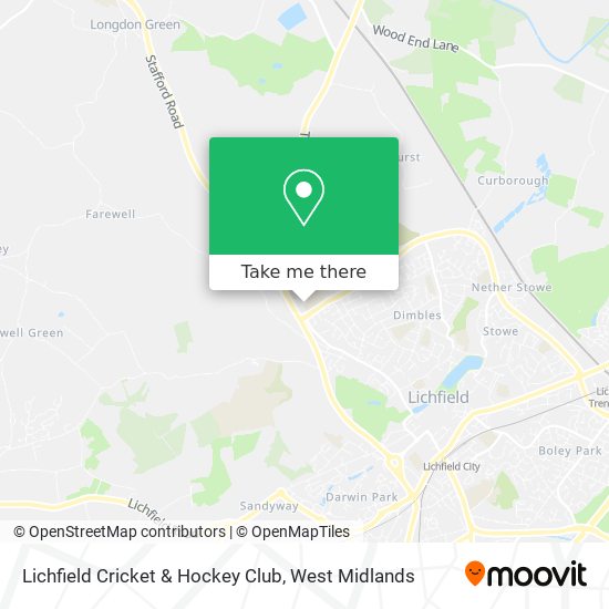 Lichfield Cricket & Hockey Club map