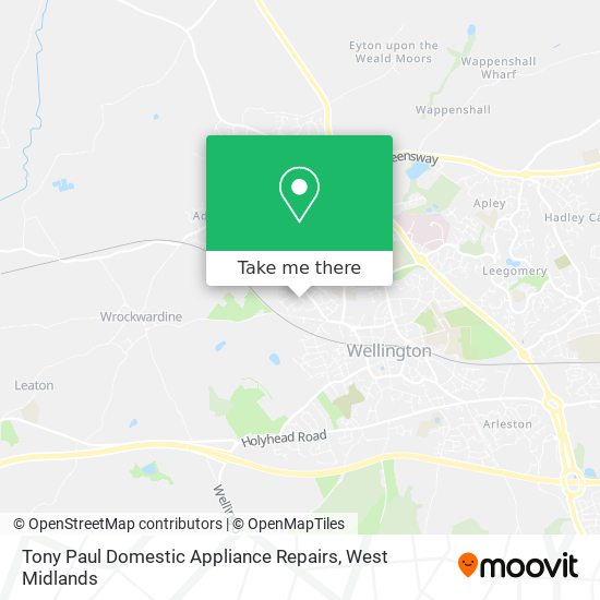 Tony Paul Domestic Appliance Repairs map