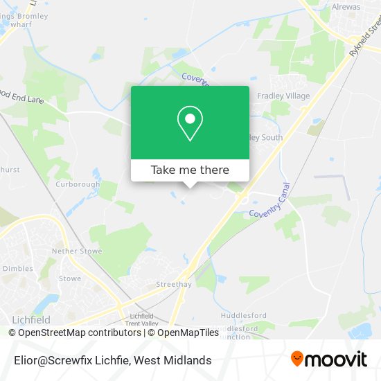 Elior@Screwfix Lichfie map