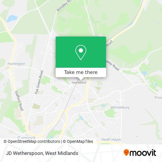 JD Wetherspoon map